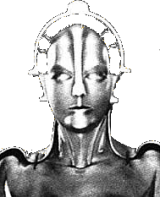 The robot Maria from the film Metropolis (1927) directed by Fritz Lang.