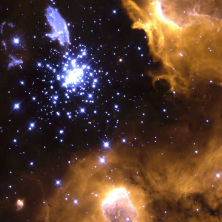 Capturing the vastness of the material universe - Nebula NGC 3603: hubblesite.org