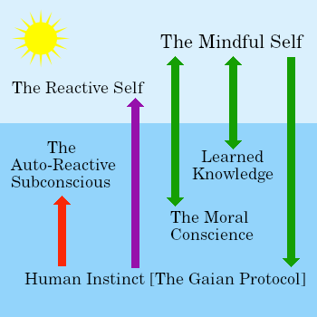 My very simple not-quite-Freudian model of the mind.