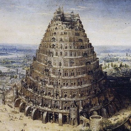 Artist's depiction of the Tower of Babel.