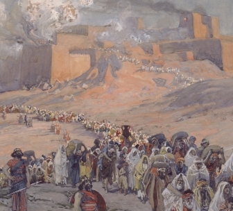 Artist's rendering of the capture, transportation and enslavement of the descendents of the Children of Israel.