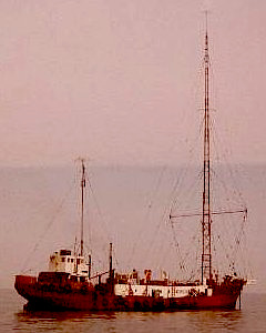 MV Mi Amigo from which Radio Caroline first broadcast on 3 July 1964 Photo: Gebruiker:Albertoke.