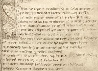 Extract from a book, written in  Middle English, called Sir Gawain and the Green Knight.