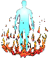 Christ transformed back into a god-being.