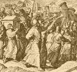 Artist's rendering of the battle of Jericho.