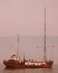 MV Mi Amigo from which Radio Caroline first broadcast on 3 July 1964 Photo: Gebruiker:Albertoke.