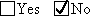 Image of a ticked no-box.
