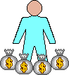 Man with money.