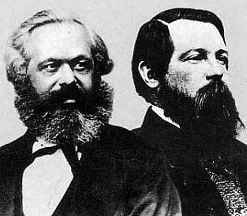 Karl Marx and Friedrich Engels.