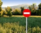 A 'No Entry' sign in front of our rightful share of the Earth.