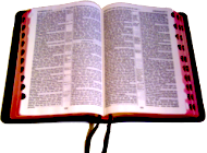 Picture of an open bible.
