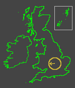 Dividing the Earth's habitable land into circles of radius equal to the mean-free-path.