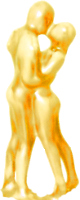 Statuette representing male-female friendship.