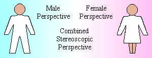 Male and female points of view form a stereoscopic pair.