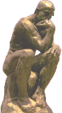 Greek statue: The Thinker.