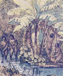 Indigenous people in Minas Gerais, Brazil (from an old painting).
