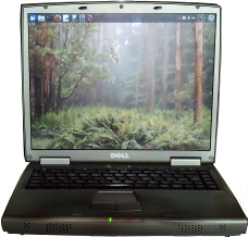 Dell Inspiron laptop circ. 2004.