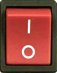A simple two-state single-bit on-off switch.
