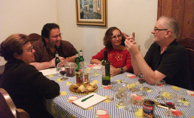 Com Robert, Washington e Dora, Ouro Preto 2012.