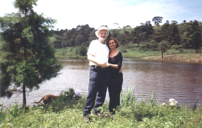Dayse e Robert na fazenda de Itamar Melgaço Jan 2004