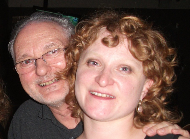 Lisa com pai 2012.