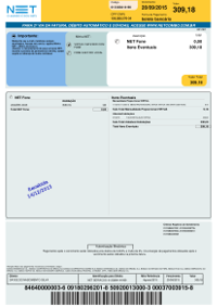 Redacted image of the bill from NET, accessible via NET's web site in an account I did not have and therefore could not access.