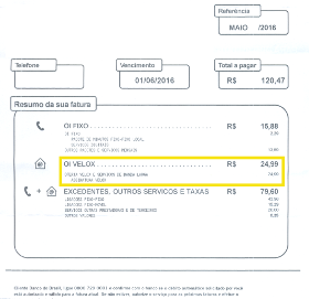 Redacted image of the ultimate bill received from Oi.
