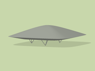 An alternative version of the Universal Terrestrial Dwelling equipped with 3 supports instead of 4.