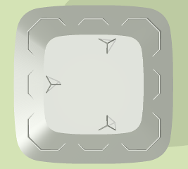 Underside view of the 3-legged version of the Universal Terrestrial Dwelling.