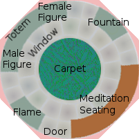 Plan view of the quiet room of the Universal Terrestrial Dwelling.