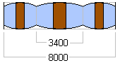 How adjacent sliced modules of the twin-daisy landshare dwelling fit together.