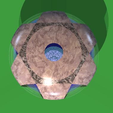 Plan view of an oblate ellipsoidal accommodation module of the landshare dwelling.