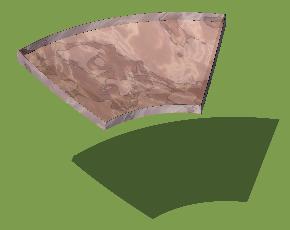 Bottom segment panel of an ellipsoidal module of the landshare dwelling.