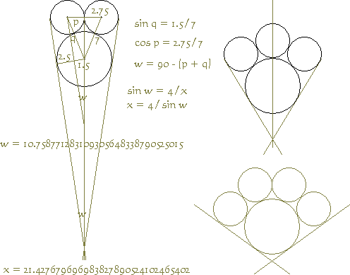 Geometry for fitting various circular floor configurations onto a module.