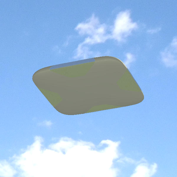 Illustration of the Universal Terrestrial Dwelling auto-transporting to another location.