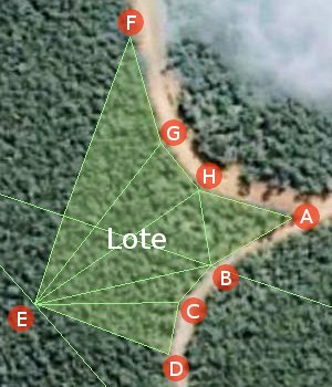 Demarcations of the purchased land lot located between Caeté and Barão de Cocais.