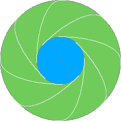 Camera-style variable-aperture panels for the central skylight of each module of the landshare dwelling.