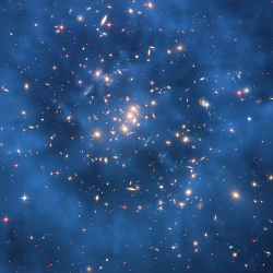 Public domain NASA photo of galaxy cluster CL0024+17.