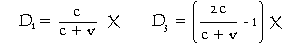 Formulae for the two distances.