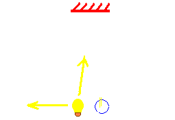 Light-clock emitting signalling pulse towards the observer.