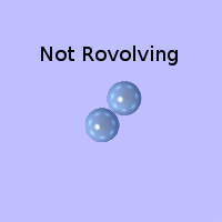 Diagram for considering the situation in which two spheres are resting against each other under their mutual gravitational attraction.
