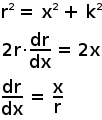 Calculation of the rate of change of separation with path distance.
