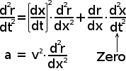 Calculation of the passive acceleration between two spheres.