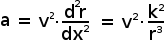 Calculation showing that the passive acceleration between two spheres on a non-collision course is inversely proportional to the cube of their separation.