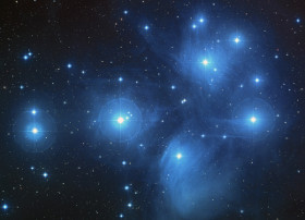 Photo of The Pleiades: objects far larger than the Earth.