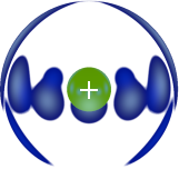 Illustration of the spherical asymmetry between the positive and negative components of the aether.