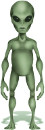 The archetypal little green man.
