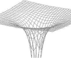 Depiction of the fabric of space-time.