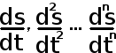 Expressions of orders of non-linearity of motion.
