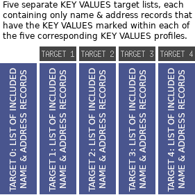 EBS Marketeer II's key values target lists.